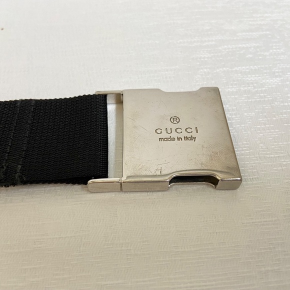 Authentic Gucci Black Canvas and Leather Belt Bag | Unisex Fanny Pack, Waist Bag - Picture 10 of 14